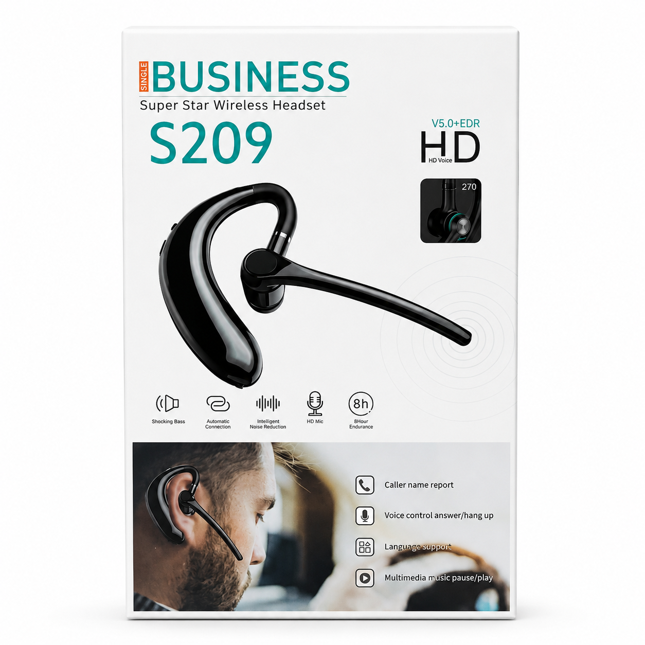 Super Star S209 Single Wireless Headset Original - Image 3