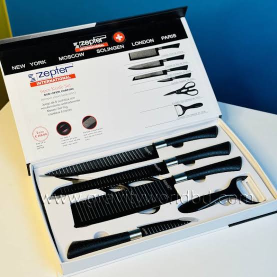 Zepter 5 Pcs Non-Stick Kitchen Knife Set - Image 3