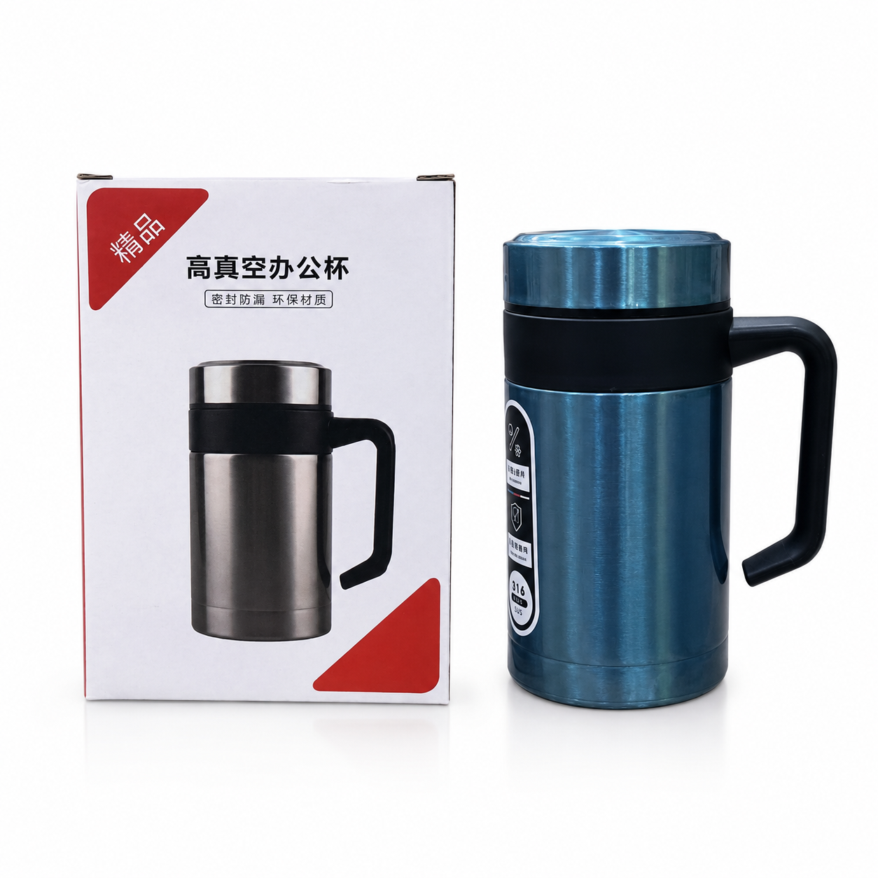 316 Stainless Steel Vacuum Office Mug - Image 2