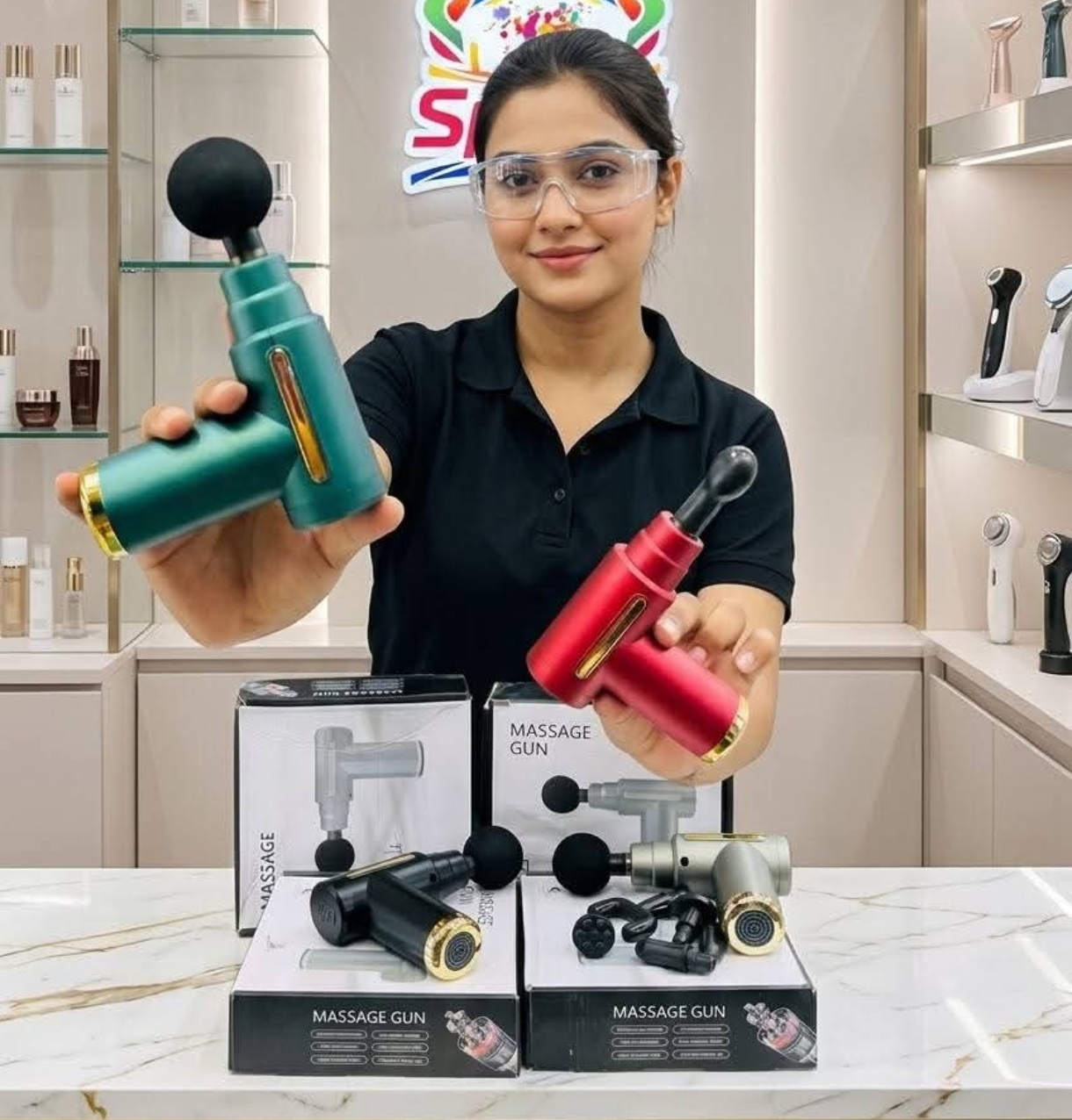 SL-720 Rechargeable Mini Gun Massager বডি মেসেজ গান - Image 2