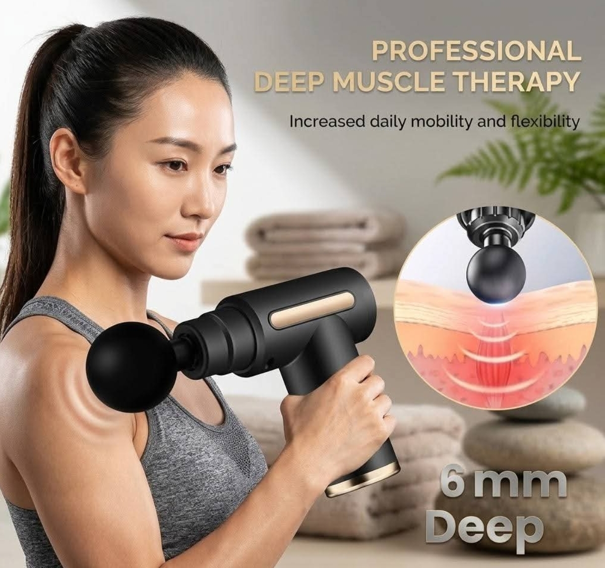 SL-720 Rechargeable Mini Gun Massager বডি মেসেজ গান - Image 4